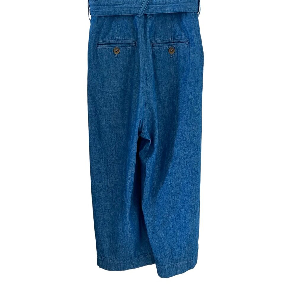 Pilcro & The Letterpress Wide Leg Crop Light Denim Jumpsuit Size 0 - Picture 13 of 16